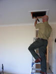 Manhole access to roof cavity for thorough pest inspection